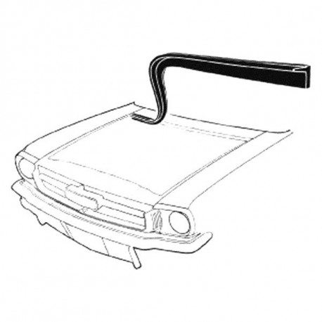 Joint d'auvent sous capot pour Ford Mustang Coupé, Cabriolet et Fastback de 1964-1966